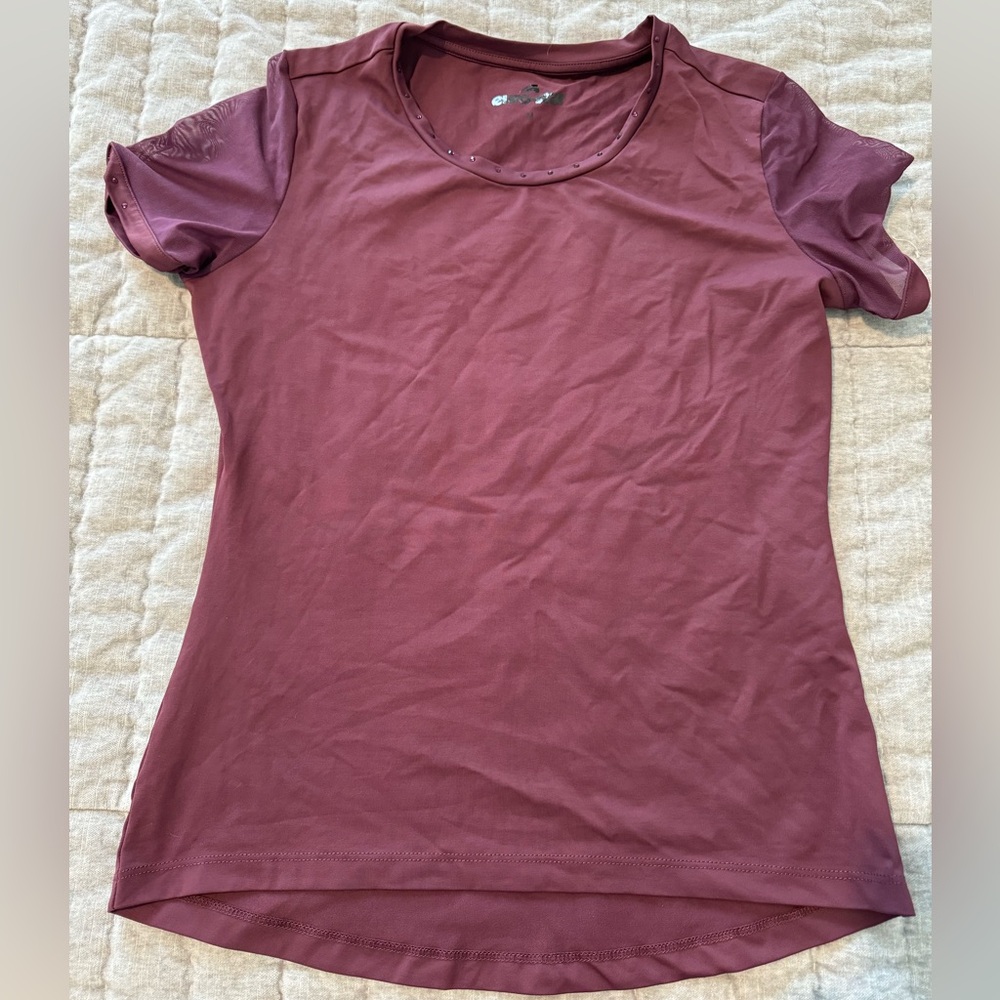 Eurostar burgundy bling equestrian riding top